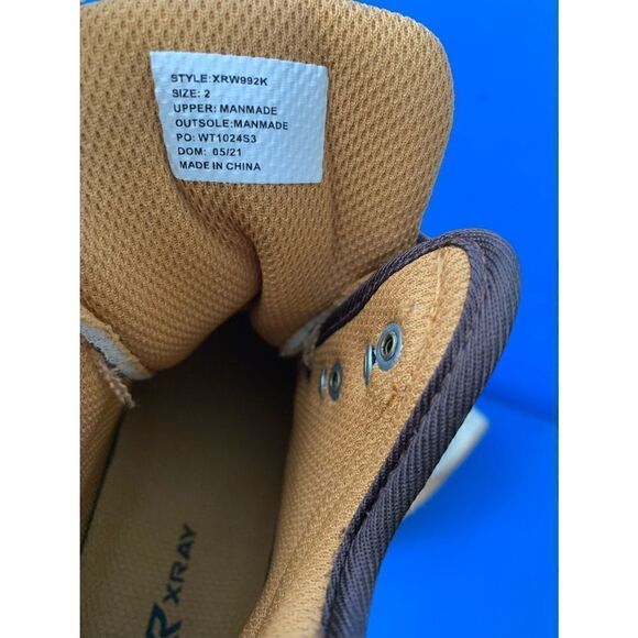 XRAY Men's High Top Work Boots XRW1597 Wheat Size 2 - Picture 6 of 6
